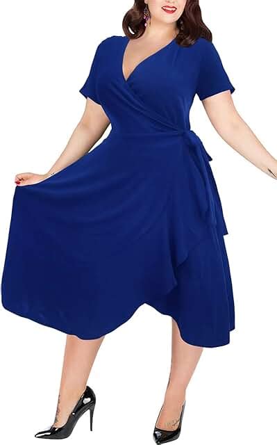 amazon royal blue dress plus size